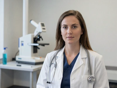 Female nephrologist in a consultation room