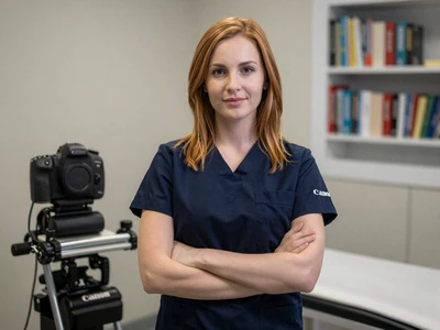 Female orthopedic surgeon in a clinic room